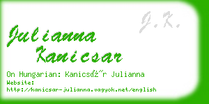 julianna kanicsar business card